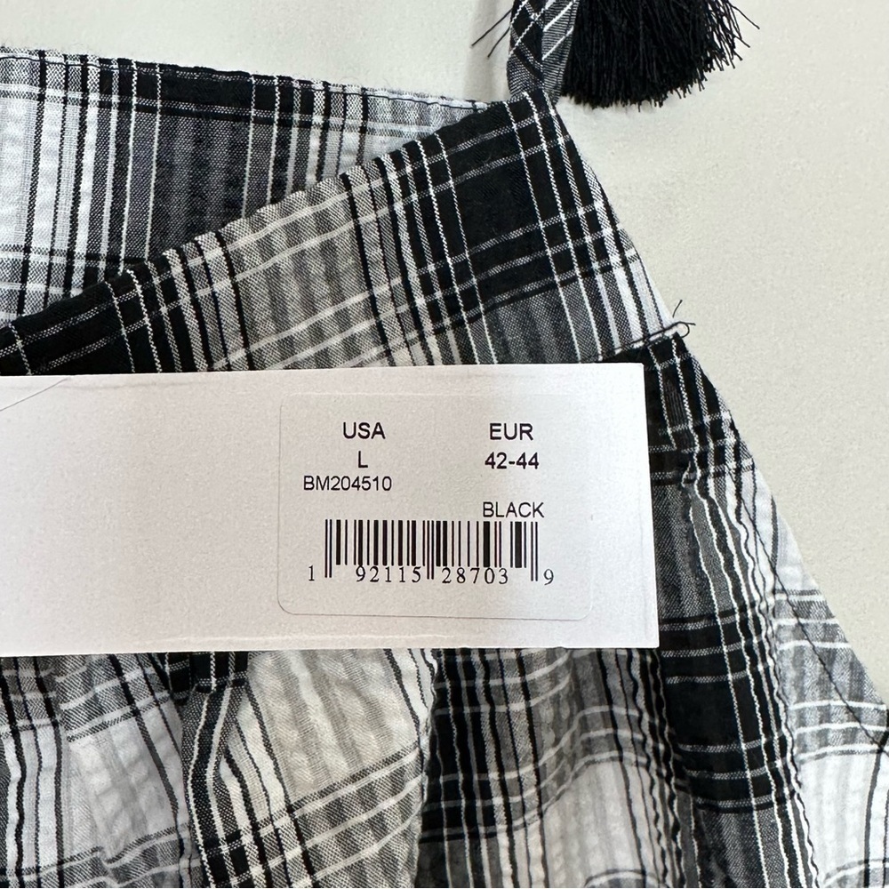 NWT BB Dakota Steve Madden Large Plaid Tassel Tank Top - Picture 7 of 8